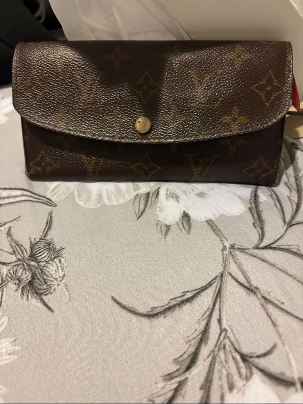 Louis Vuitton Monogram Canvas Flap Wallet in Brown and Gold